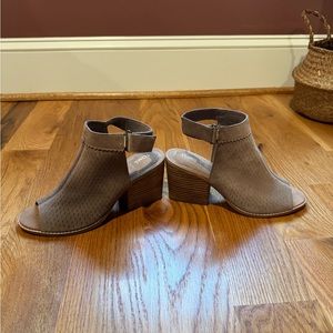 Closet Cleanout - Toms Open Toe Booties Heels